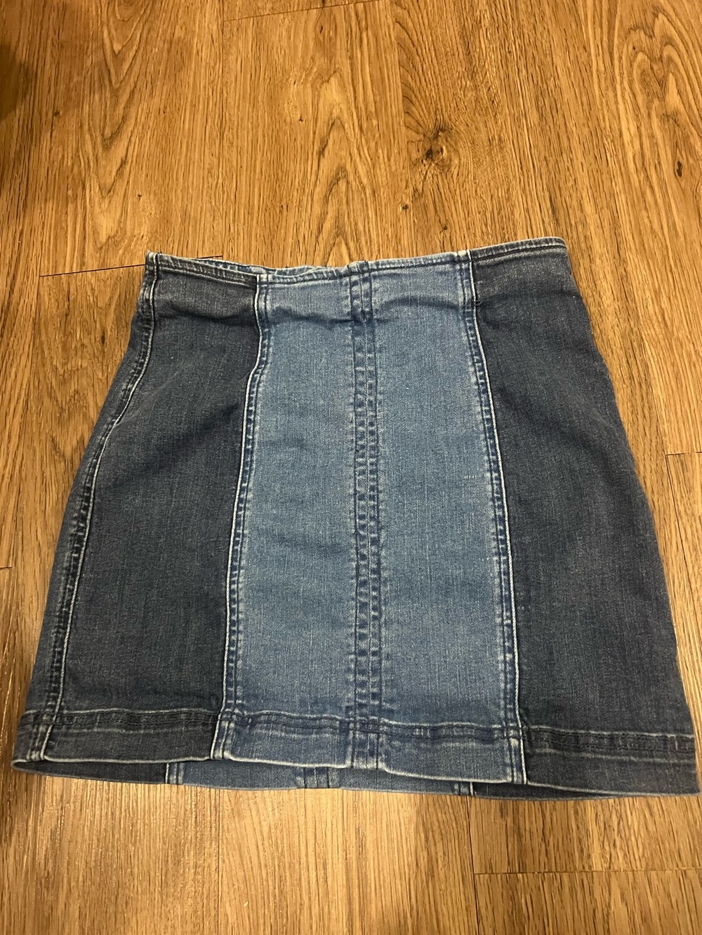 PacSun Two-Tone Blue Denim Mini Skirt- 24